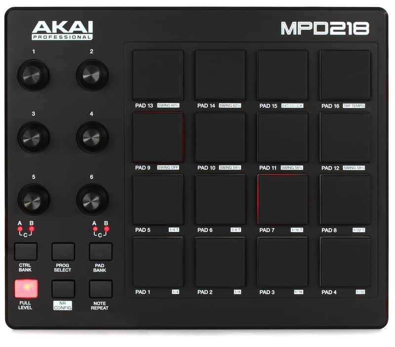 Akai MPD218 Drum Pad Controller | Reverb