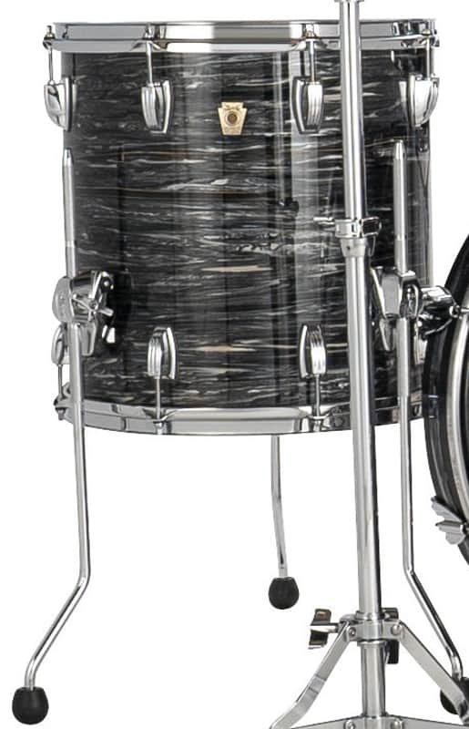 Ludwig *Pre-Order* Classic Maple 14x14" Vintage Black Oyster Floor Tom Drum w/Legs | Made in the USA | Special Order | Authorized Dealer image 1