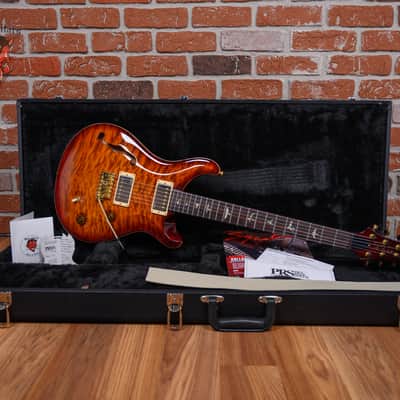 PRS Custom 22 Semi-Hollow Quilted Maple 10 Top Smoked Amber 2010 w/OHSC image 2
