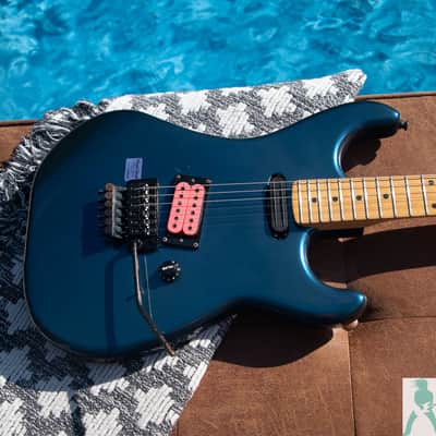 1980's Kramer JK 1000 Made by ESP! - Dimarzio Pickups - Original Floyd Rose Tremolo - Blue Metallic - Made in Japan - Pro Set Up! (Perfect frets/Action/Intonation) - Super Strat Shred Master Supreme! image 2