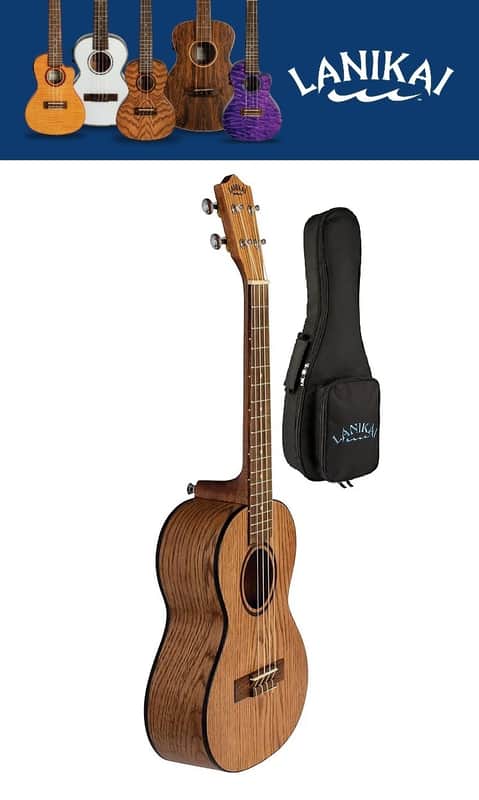 Lanikai Oak Tenor Uke Acoustic Ukulele +FREE Deluxe Padded GigBag & US Shipping | Authorized Dealer image 1