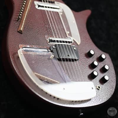 Jerry Jones Master Electric Sitar from the early 90s in Crackle Red/Black with Hardcase image 3