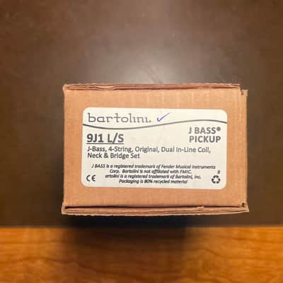 Bartolini 9J1L/S Split Coil 4-String J-Bass Pickup Set 2010s - Black image 3