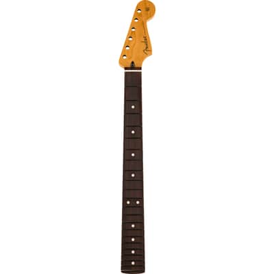 Fender Satin Roasted Maple Fat Stratocaster Neck - Rosewood Fingerboard, 22 Medium Jumbo Frets, 9.5", U Shape image 1