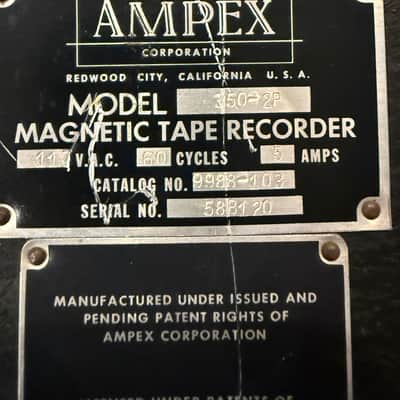 Perfect Ampex 350-2 tape machine 1953 all matching serial numbers Museum Quality image 19