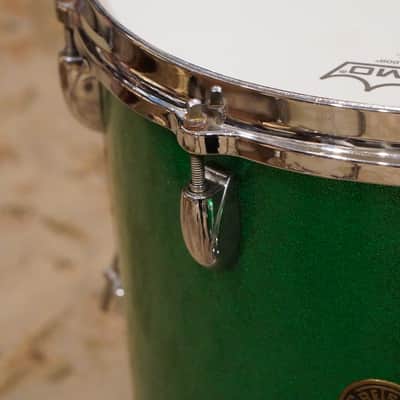 Gretsch 12/14/18/4x14" Round Badge Drum Set - 1950s Green Sparkle image 11