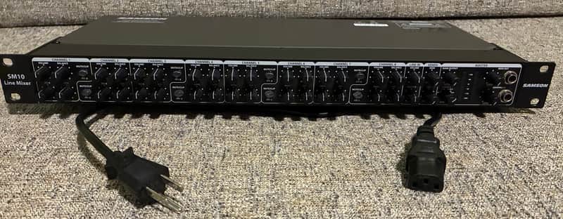 Samson SM10 Rack-Mounted 10-Channel Line Mixer 2010s - Black image 1