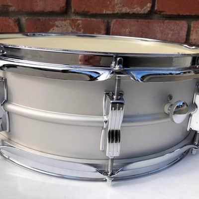 Ludwig  Acrolite Snare Drum Blue & Olive Badge 1970s - Beautiful Aluminum 14” x 5” image 8