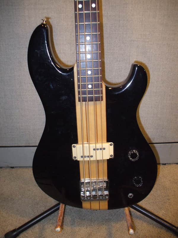 1983 ARIA Thorsound TSB-350 "Duran Duran" bass, Black/natural, gig bag image 1