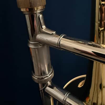 Bach 42BO Stradivarius Series Tenor Trombone with Open Wrap F Attachment Standard Rotor Valve - Clear Lacquered Brass image 6