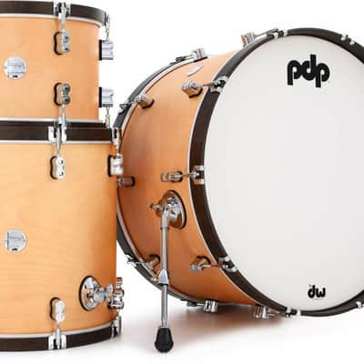 PDP Concept Classic 3pc Maple Shell Pack, Natural with Walnut Hoops PDCC2213NW image 1