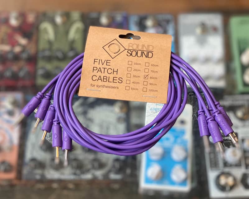 Found Sound 80cm Purple Patch Cable x 5 image 1