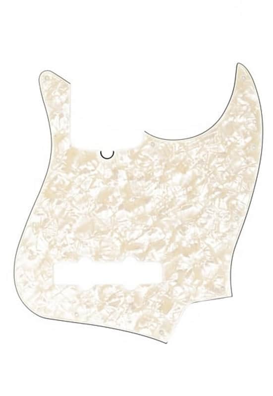Fender 10-Hole JAZZ BASS® Pick Guard White Moto image 1