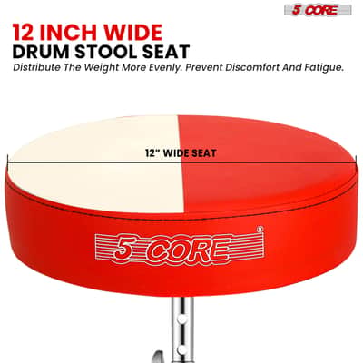 5 Core Drum Throne 3" Padded Drum Seat Height Adjustable Drumming Chair for Practice and Performance image 5