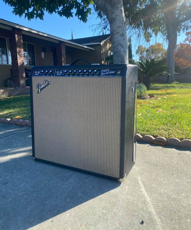 Fender Super Reverb 2-Channel 40-Watt 4x10" Guitar Combo 1963 - 1967 - Black Panel image 1