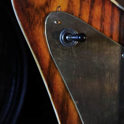 Postal Handmade Dixie Flyer Bass P&J Lipstick Sunburst F Hole Gold Grover Tuners image 13