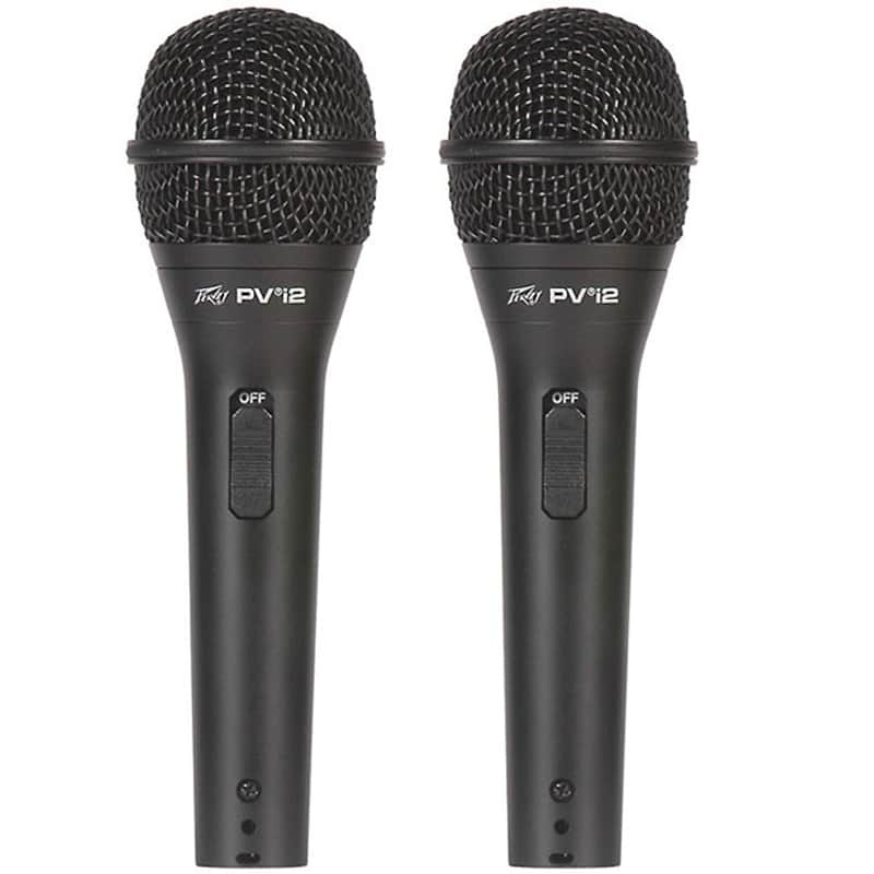 Peavey PVi2 Microphones (2 Pack) | Dynamic Wired Vocal Mics for Live Sound image 1