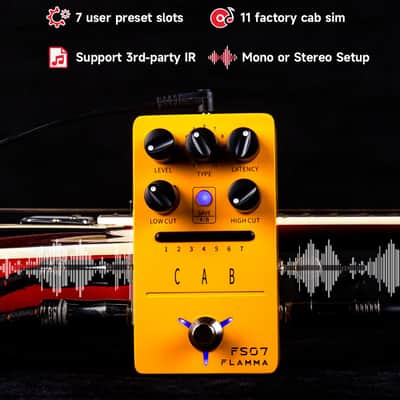 FLAMMA FS07 Stereo Simulation Pedal Electric Guitar Simulator Effects Pedal with 7 User Preset Slots Support IR Loading Software Editing image 2