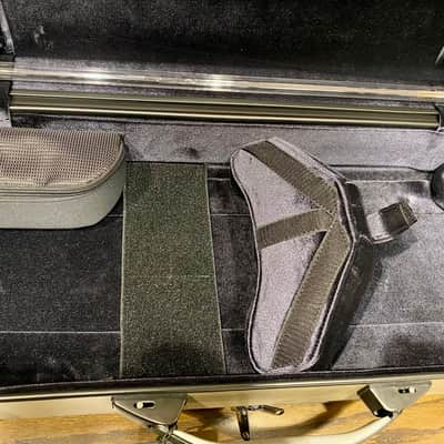 Bam France 'Supreme Hightech' Oblong Viola Case - Champagne with Black Trim image 8