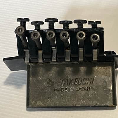 1990's Jackson King V & Dinky Guitars JT-580 Takeuchi Black Licensed Floyd Rose Tremolo Guitar Bridge image 5
