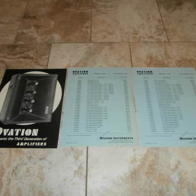 Vintage 1968 Ovation Third Generation Amplifier Catalog and Price List! Rare, Original Case Candy! image 1