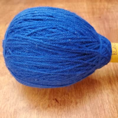 Grover TT-1 Gong/Tam Tam Mallet, Early 2000s Blue yarn w/wood shaft image 3