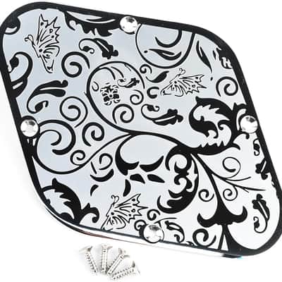 Les Paul Style Aluminum Alloy Engraved Control Cover - Chrome image 1