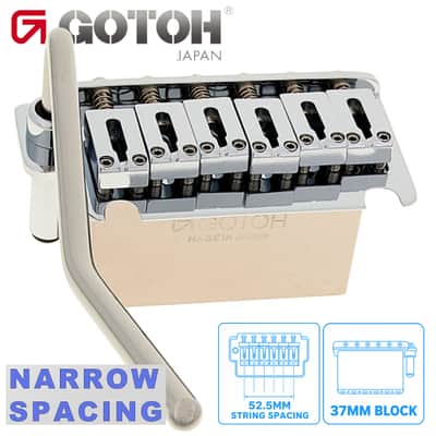 NEW Gotoh NS510TS-FE1 2 Point Tremolo Bridge Narrow Spacing 37MM BLOCK - CHROME