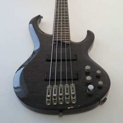2002 Ibanez BTB405 QM Active 5 String Bass Guitar with Hard Case image 11