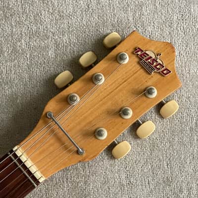 1960’s Teisco EP-8T WILDWOOD Hollowbody Electric Guitar MIJ Japan Rare Finish Surf’s Up Psychedelic image 3