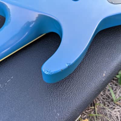1987 Kramer Mach II Stagemaster Standard Flip Flop Blue W/OHSC Great Condition Overall image 22
