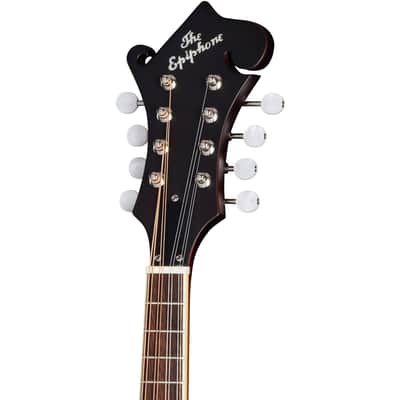 Epiphone F-5 Studio, Vintage Sunburst Satin F Style Mandolin W/Gig Bag image 5