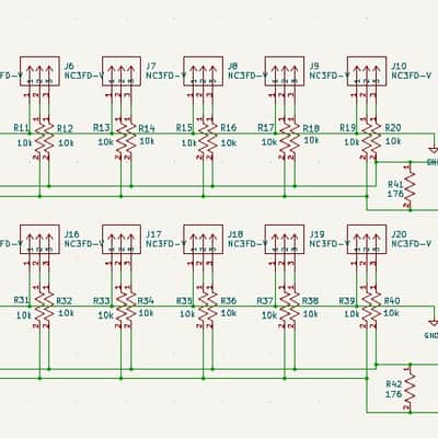 PCB to build summing mixer 2x10 balanced inputs, DIY project image 2