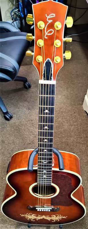 Estaban Rock On Collection 2009 Limited Edition Acoustic/Electric Amber Ice Guitar Extremely Rare image 1