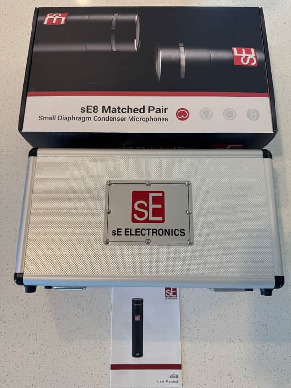 sE Electronics sE8 Small Diaphragm Cardioid Condenser Microphone Matched Stereo Pair image 1