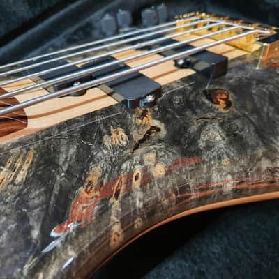 2018 Spector USA NS-5XL 5 String Electric Bass Mastergrade Buckeye Burl Top image 9