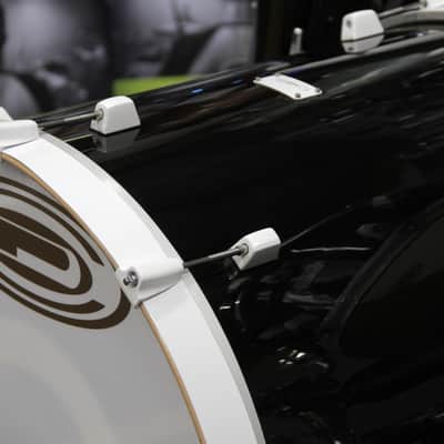 Orange County Drums & Percussion OCDP USA Custom Drum Kit  22" 4 Piece Shell Pack Black w/ White Hw image 4