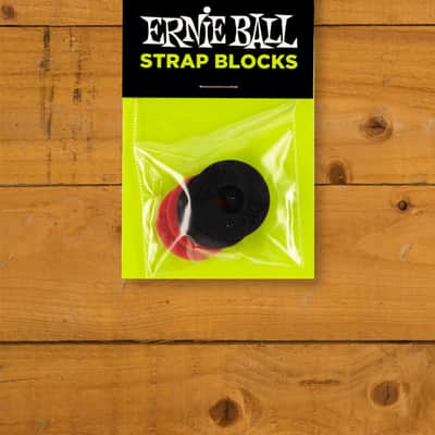Ernie Ball Strap Blocks - Red & Black - 4-Pack image 1