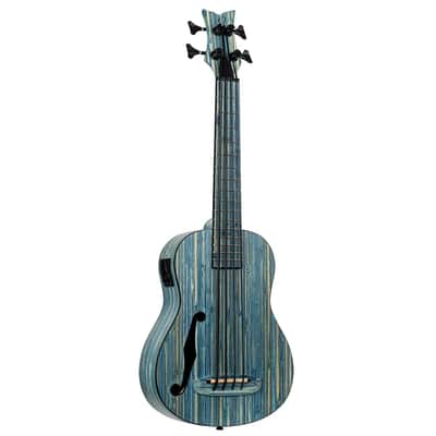 Ortega RUSWB-UB Bamboo Series Solid Bamboo Top & Neck Short Scale 4-String Acoustic-Electric Uke Bass w/Deluxe Gig Bag image 2