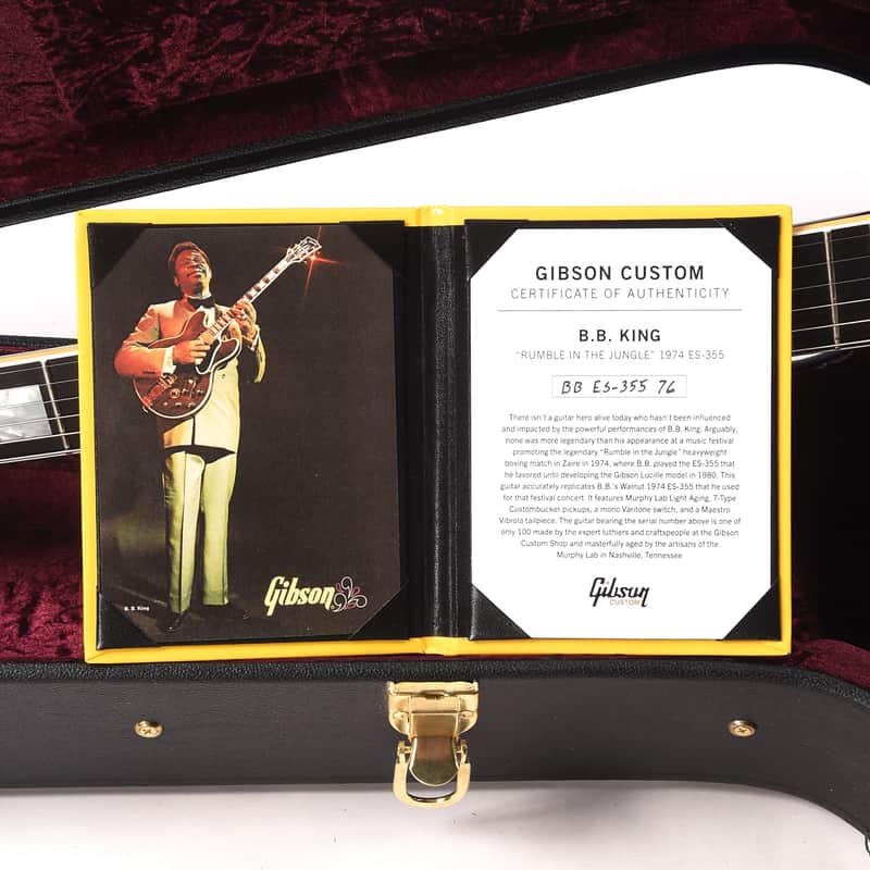 Gibson Custom Shop Murphy Lab B.B. King "Rumble in the Jungle" Signature '74 ES-355 Reissue image 8