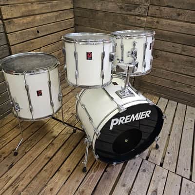 Premier APK Vintage 1990s Drum Kit, White USED! RKAP120826 image 2