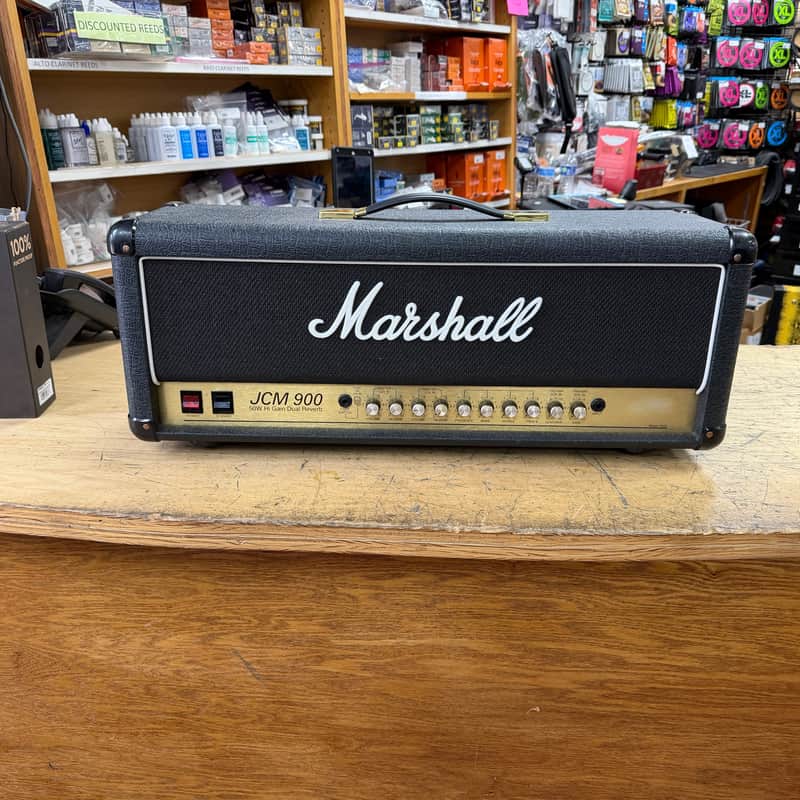 Used Marshall JCM 900 Model 4500 50W Hi Gain Dual Reverb Tube Guitar Amp Amplifier Head Made in England JCM900 image 1