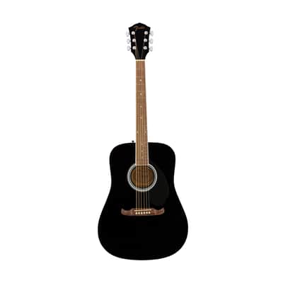 Fender FA-125 Dreadnought Acoustic Guitar w/Bag, Walnut FB, Black image 1