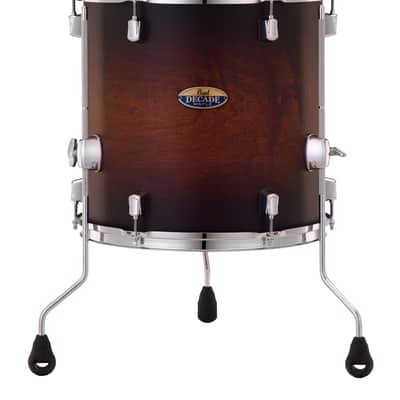Pearl Decade Maple 14x14" Satin Brown Burst Lacquer #260 Floor Tom Drum w/Legs | WorldShip | NEW | Authorized Dealer image 1