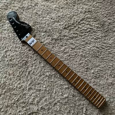 Fender Squire ST SQ Electric Guitar Headstock and Neck-Unfinished-Baked Maple-22 Frets-Double Tremolo image 1