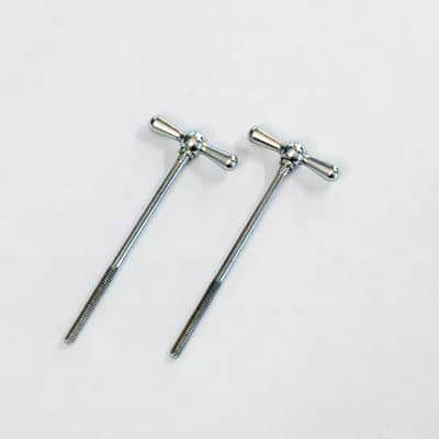 Leedy & Ludwig "L" 4-1/2" Bass Drum T-rods 50's - Chrome (2-Pack) image 2