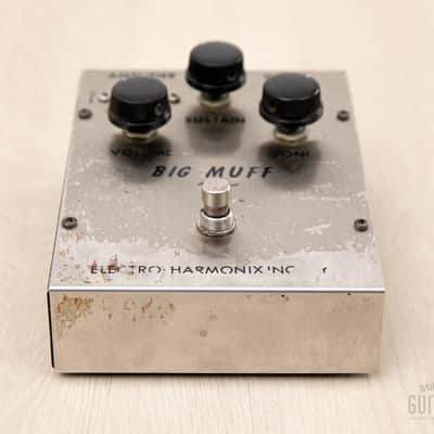 1972 Electro Harmonix Big Muff Triangle V1 Vintage Fuzz Guitar Effects Pedal, Fairchild FS3699 Transistors image 2