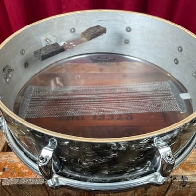 1960s Gretsch 4x14 Progressive Jazz X4175 Snare Drum Black Diamond Pearl image 11