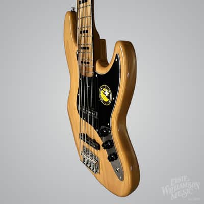 Sire Marcus Miller V5-5 String Bass Guitar, Roasted Maple Fingerboard, Natural image 4