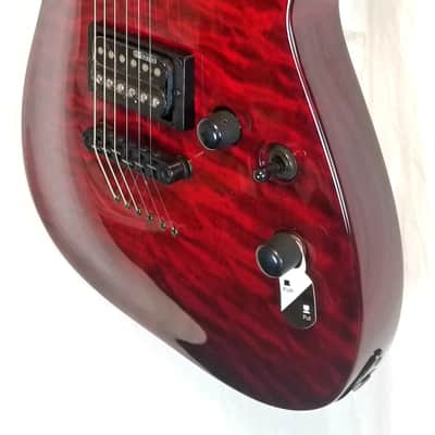 ESP LTD MH-200 Electric Guitar, Quilted Maple Top, Mahogany Body, See Thru Black Cherry Finish image 2